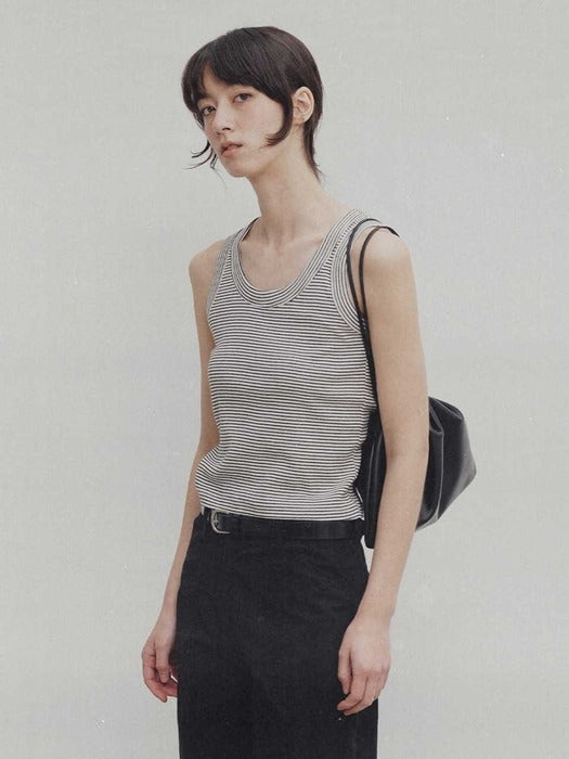 Sailor sleeveless top (Black)