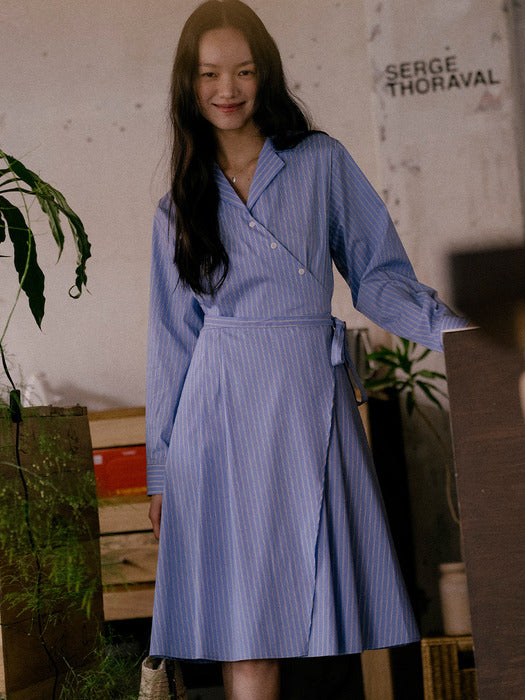 Tillidie Wrap dress Blue
