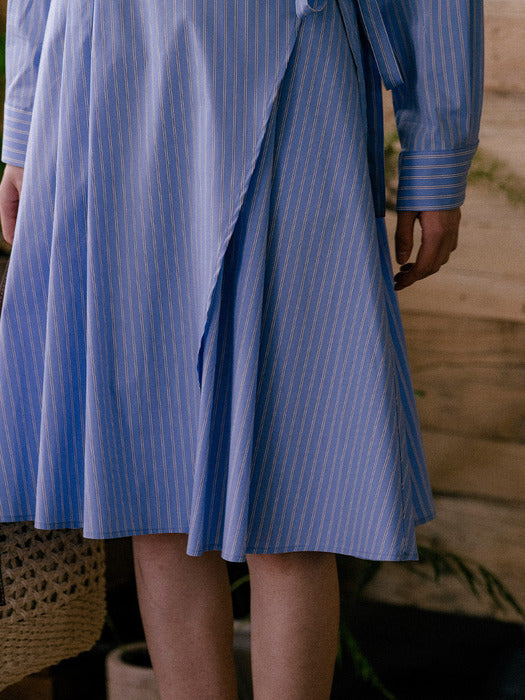 [TILLIDIE] Wrap dress TISU01OP05_Blue