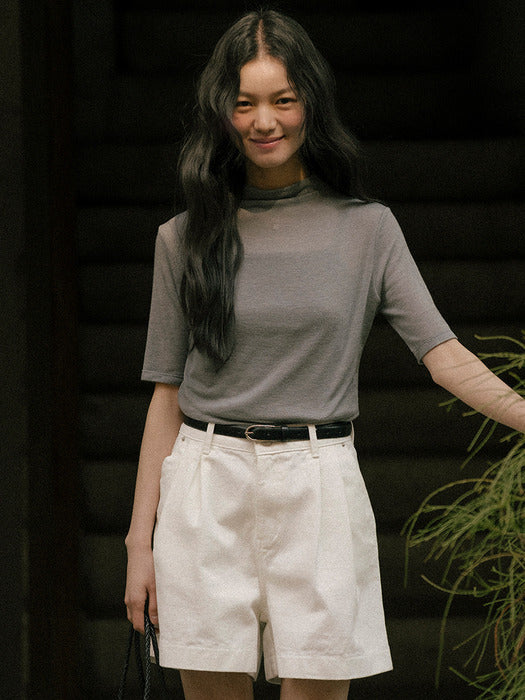 [TILLIDIE] Pure comfort high tencel t-shirt_Gray