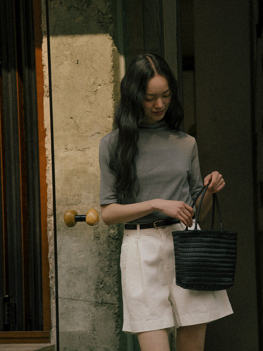 [TILLIDIE] Pure comfort high tencel t-shirt_Gray