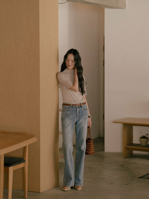 [TILLIDIE] Pure comfort high tencel t-shirt_Beige