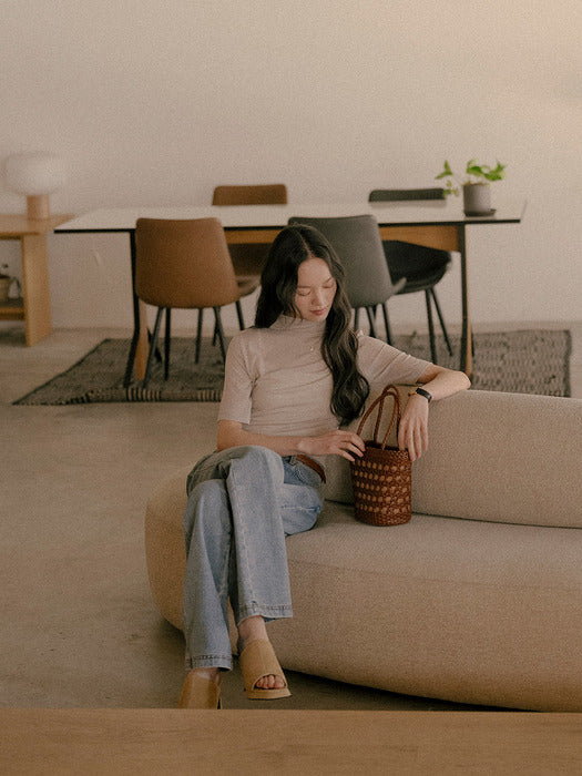 [TILLIDIE] Pure comfort high tencel t-shirt_Beige