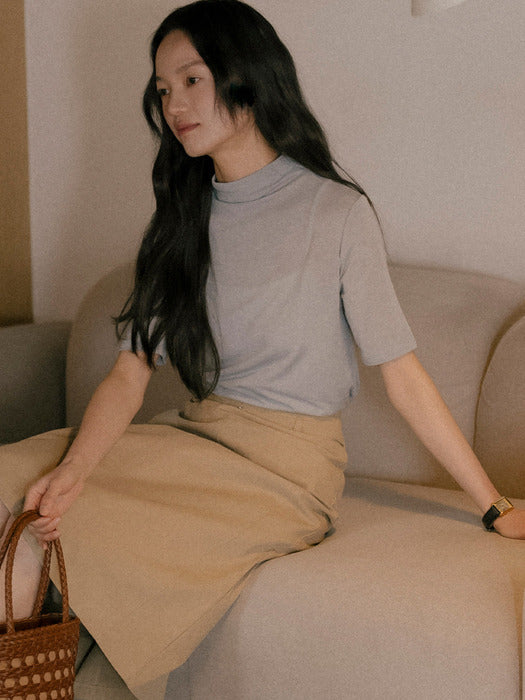 [TILLIDIE] Pure comfort high tencel t-shirt_Sky blue