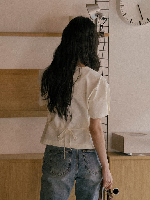 Tillidie Button blouse Ivory