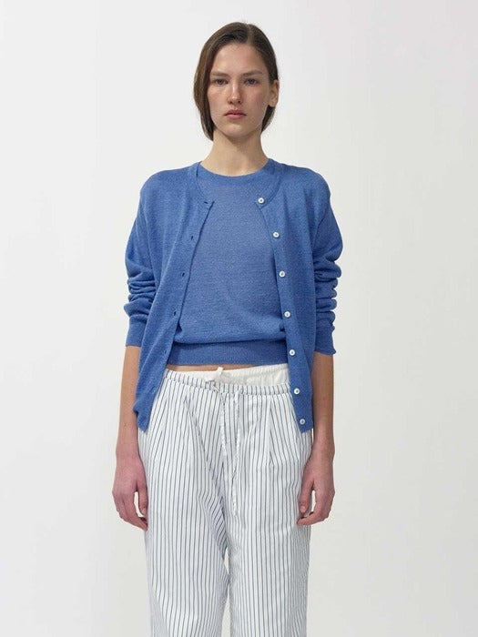 Nothing Written Rola linen cardigan (Marine blue)