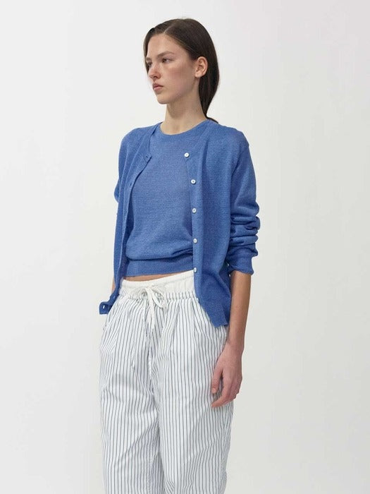 [nothing written] Rola linen cardigan (Marine blue)