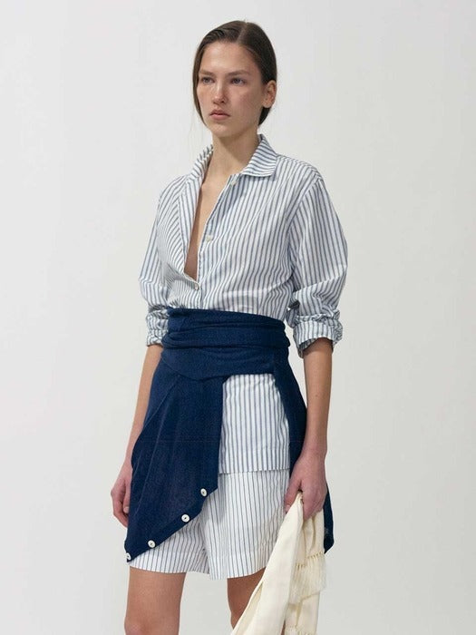 [nothing written] Rola linen cardigan (Navy)