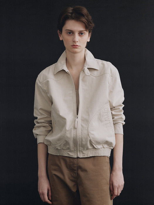 Margaret cotton cricket jacket (Beige)