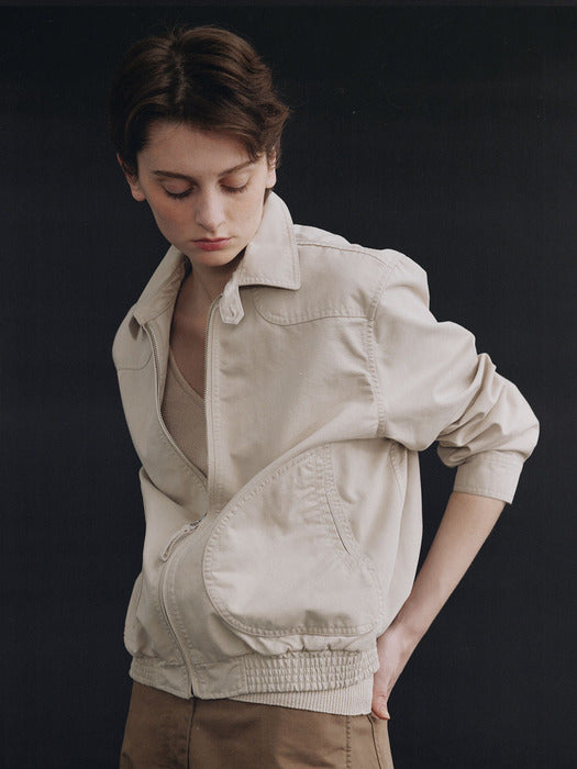 Margaret cotton cricket jacket (Beige)