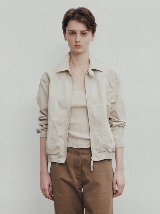 Margaret cotton cricket jacket (Beige)