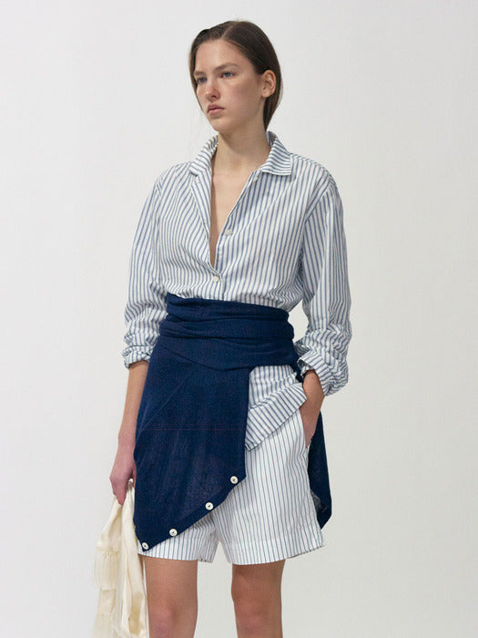 Mago stripe shirt (Navy stripe)