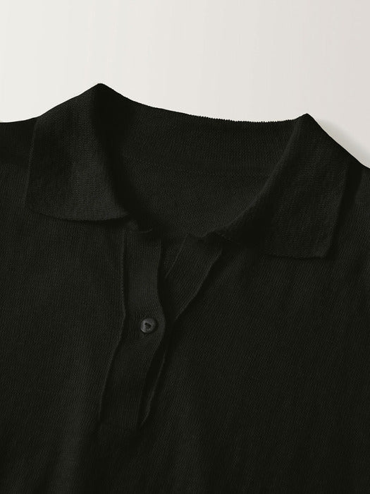 Nothing Written Carrel collar knit (Black)