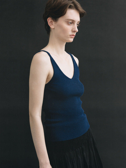 Haze v-neck sleeveless (Navy)