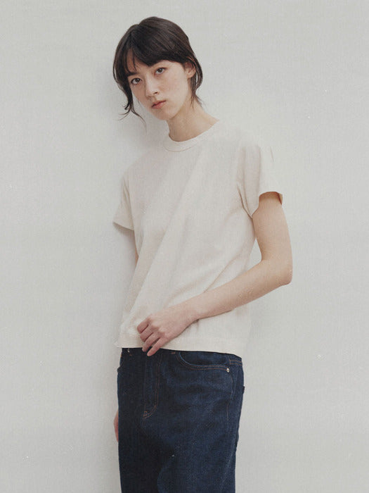 Standard washed t-shirt (Ivory)