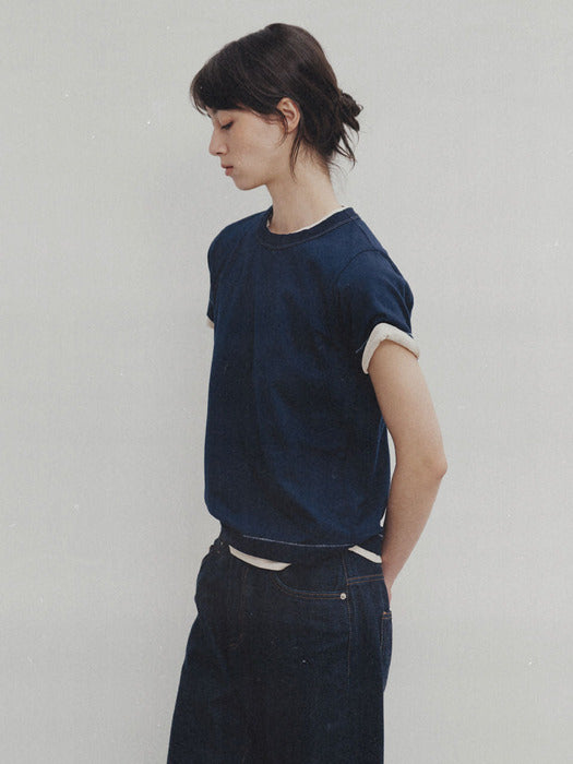 Standard washed t-shirt (Navy)