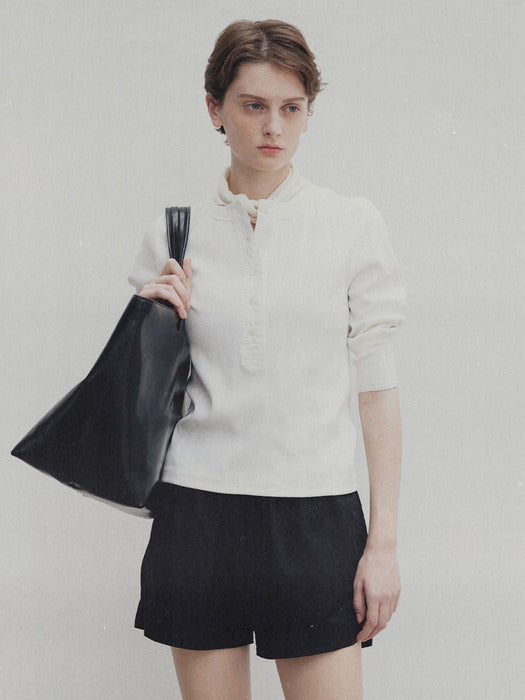 Vintage button t-shirt (White)