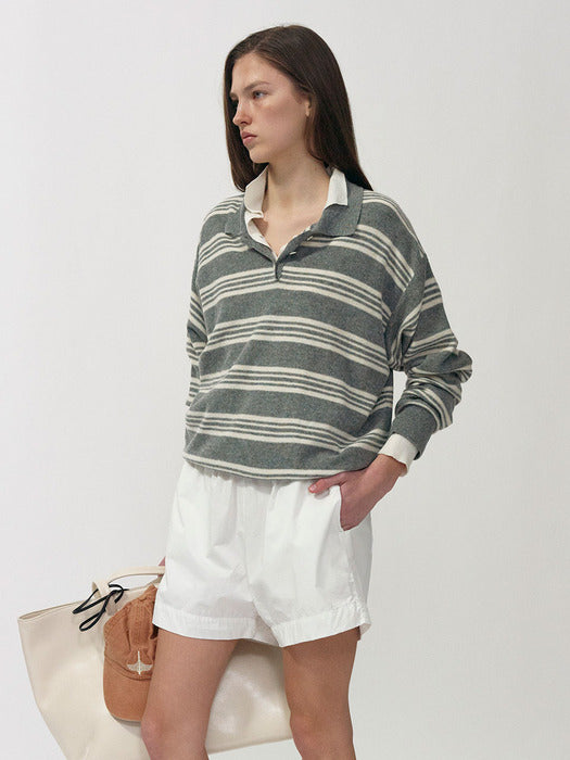 [nothing written] Kevin stripe pullover (Gray)