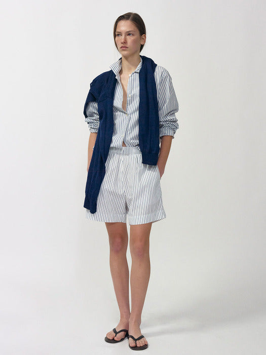 Yaphi short pants (Navy stripe)