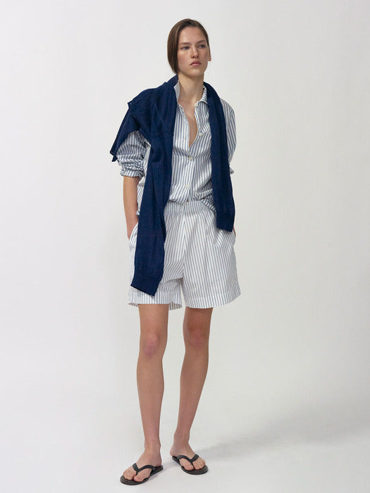 Yaphi short pants (Navy stripe)