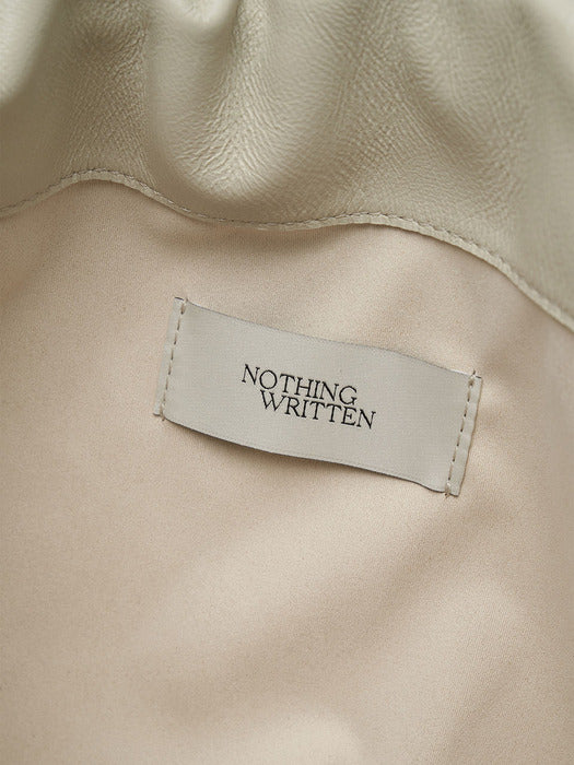 [nothing written] Nella strap large bag (Light beige)