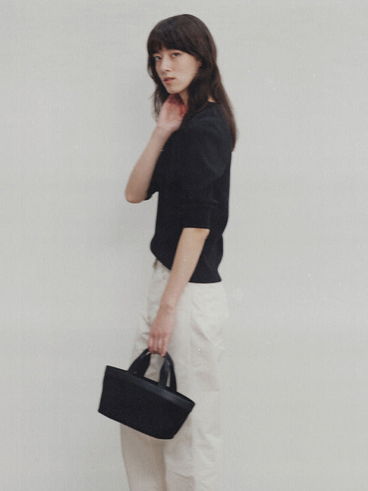 [nothing written] 1967 half tote bag (Black)