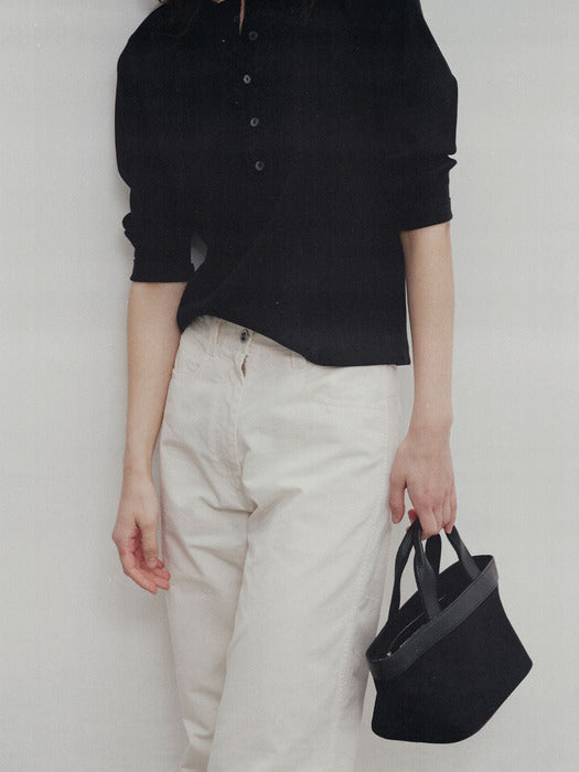 [nothing written] 1967 half tote bag (Black)