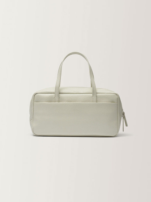 Pocket tote leather bag (Salt)