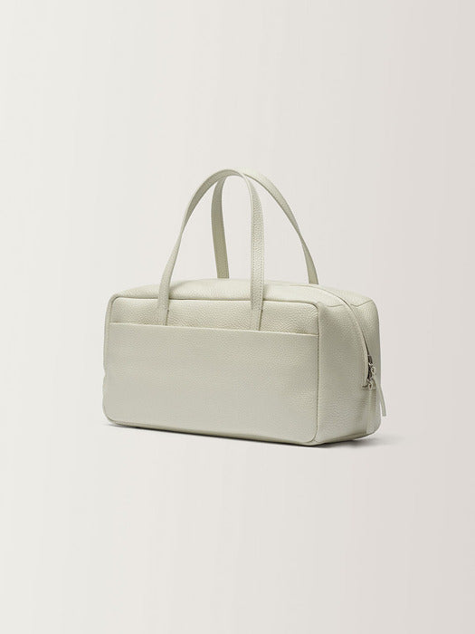 Pocket tote leather bag (Salt)