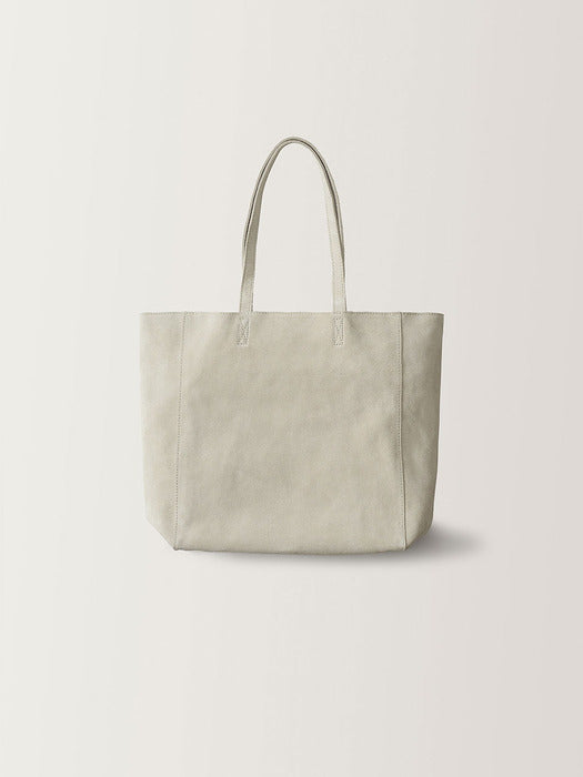 Cou suede shopper bag (White sand)