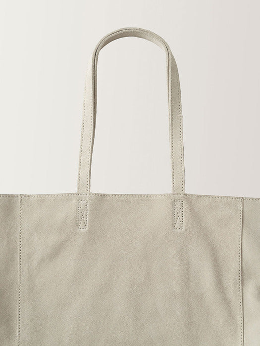Cou suede shopper bag (White sand)