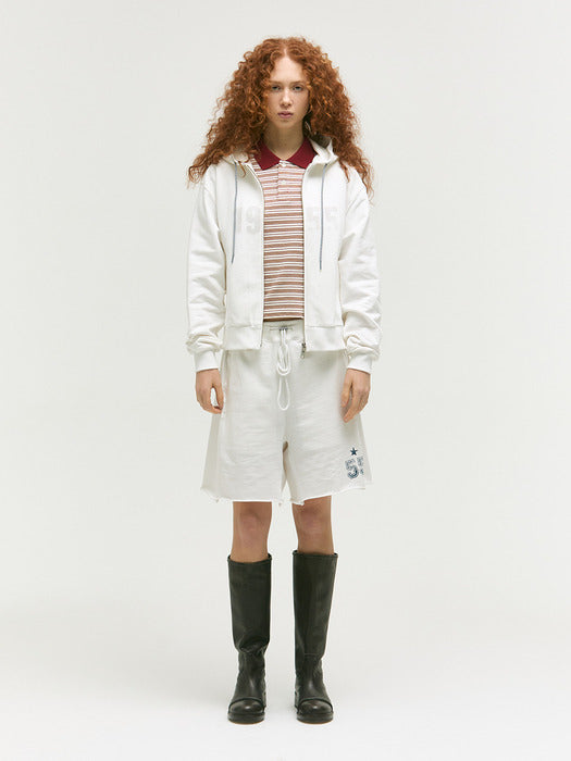 Margesherwood Lace Hood Zip-UP white