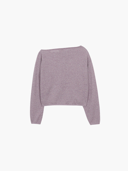 Margesherwood Off Shoulder Knit Top purple
