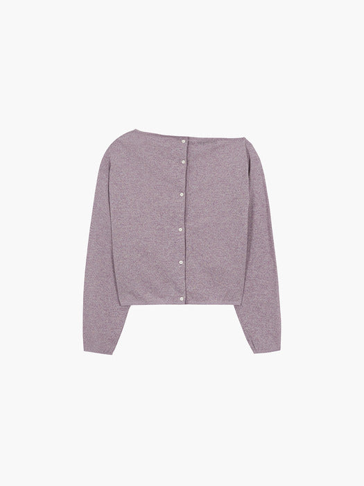 Margesherwood Off Shoulder Knit Top purple