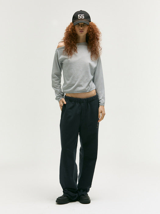 Margesherwood Off Shoulder Knit Top grey