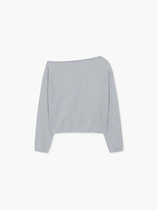 Margesherwood Off Shoulder Knit Top grey