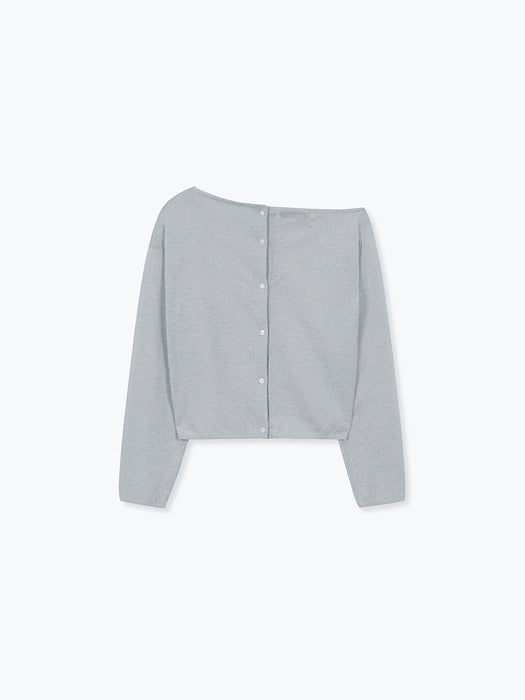 Margesherwood Off Shoulder Knit Top grey