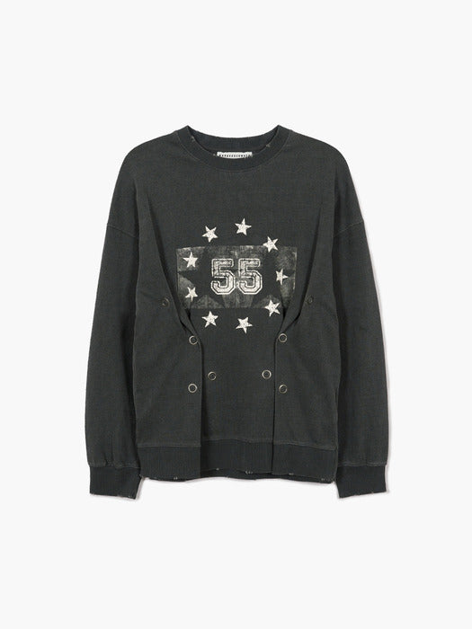 SNAP CORSET LONG SLEEVE_charcoal
