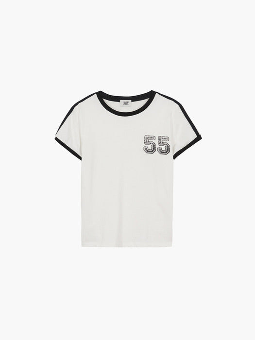 SHOULDER TAPE 55 T-SHIRT_white