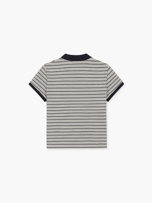 STRIPE PK T-SHIRT_navy