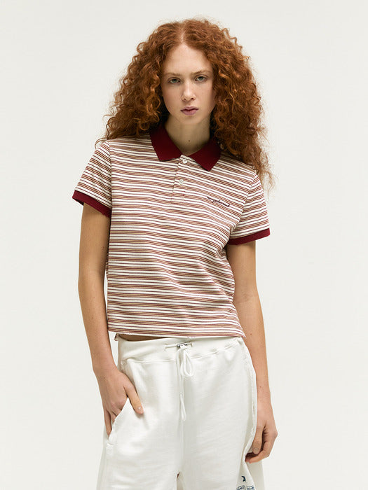 Margesherwood Stripe PK T-Shirt burgundy