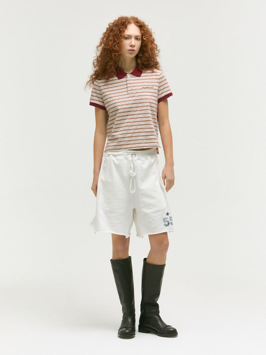 Margesherwood Stripe PK T-Shirt burgundy