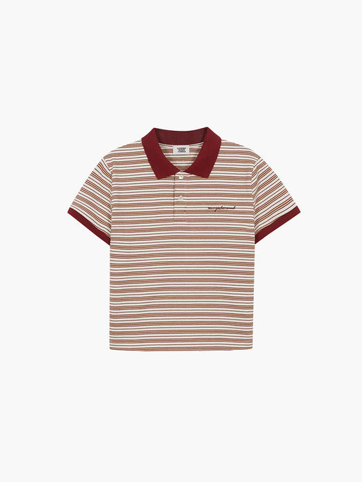 STRIPE PK T-SHIRT_burgundy