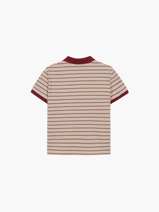 Margesherwood Stripe PK T-Shirt burgundy