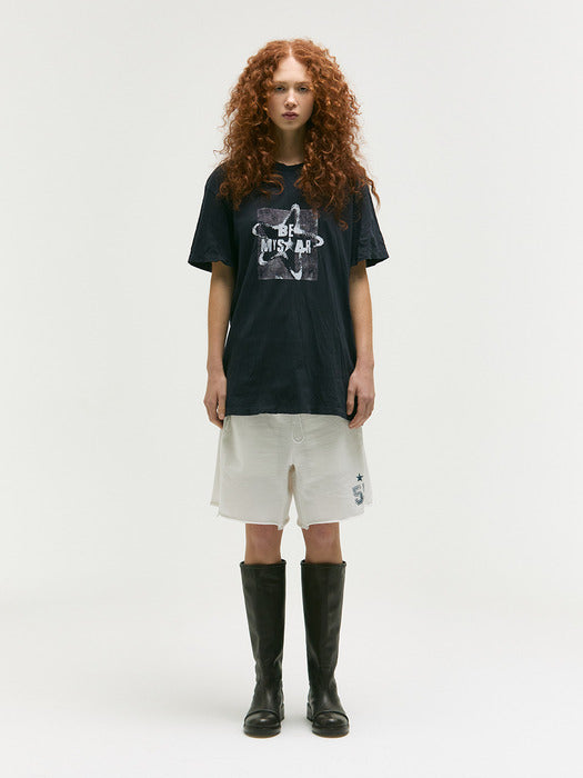 Margesherwood Wrinkle Over-Fit T-Shirt navy