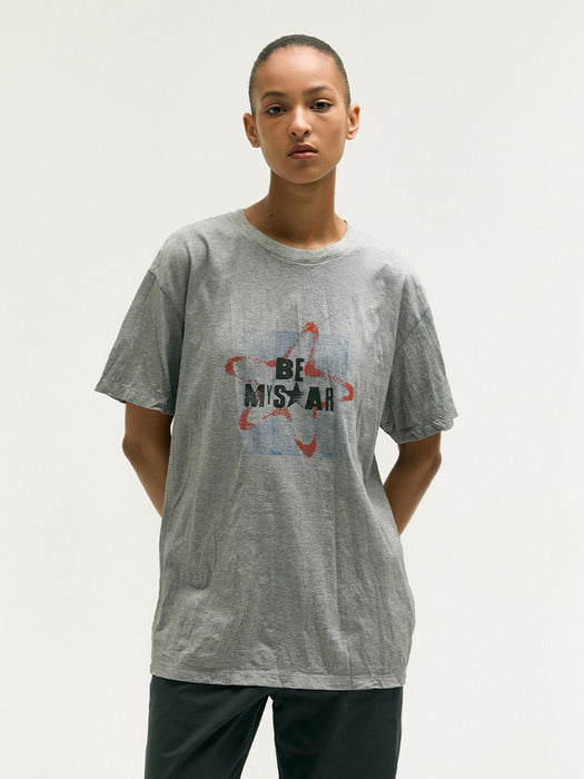 Margesherwood Wrinkle Over-Fit T-Shirt melange grey