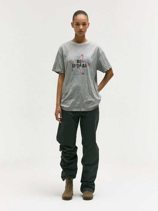 Margesherwood Wrinkle Over-Fit T-Shirt melange grey