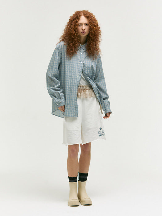 WINDOWPANE CHECK SHIRT_blue