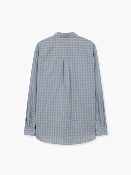 WINDOWPANE CHECK SHIRT_blue