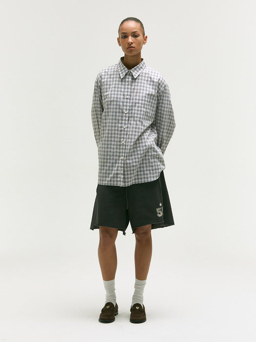 Margesherwood Windowpane Check Shirt grey